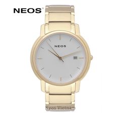 Đồng Hồ Nam Neos N-30853M Dây Thép Vàng