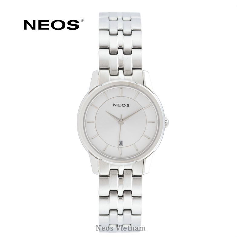 Đồng Hồ Đeo Tay Nữ Neos N-30854L Sapphire Dây Thép Bạc