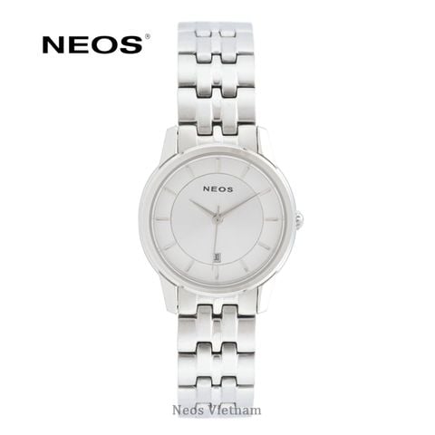 Đồng Hồ Đeo Tay Nữ Neos N-30854L Sapphire Dây Thép Bạc