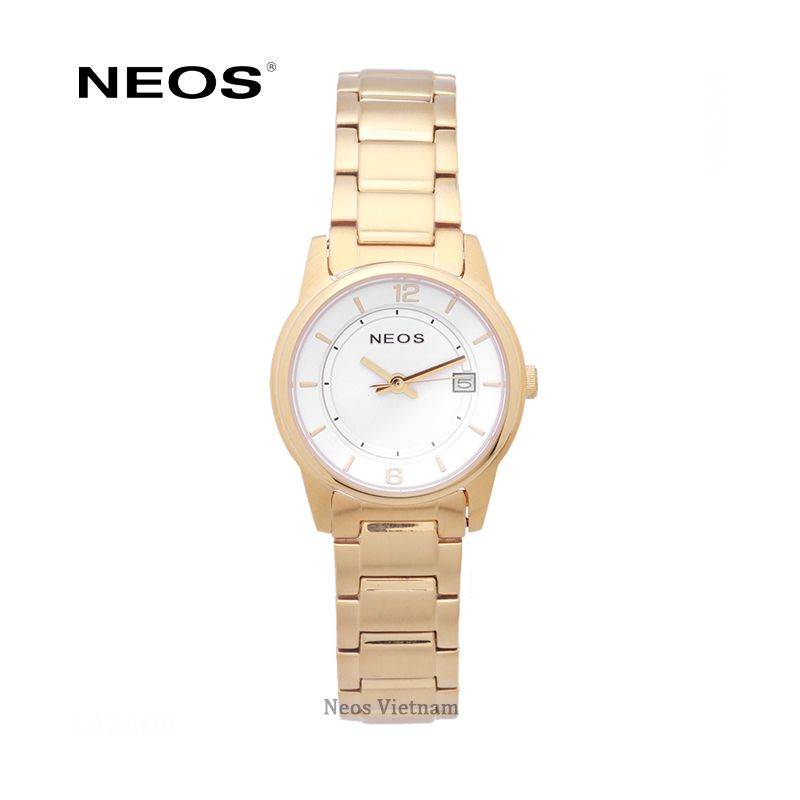 Đồng hồ Neos N-30855L Nữ Dây Thép Bạc Phối Vàng