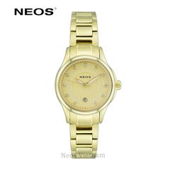 Đồng Hồ Nữ Đẹp Neos N-30864L Dây Thép Vàng