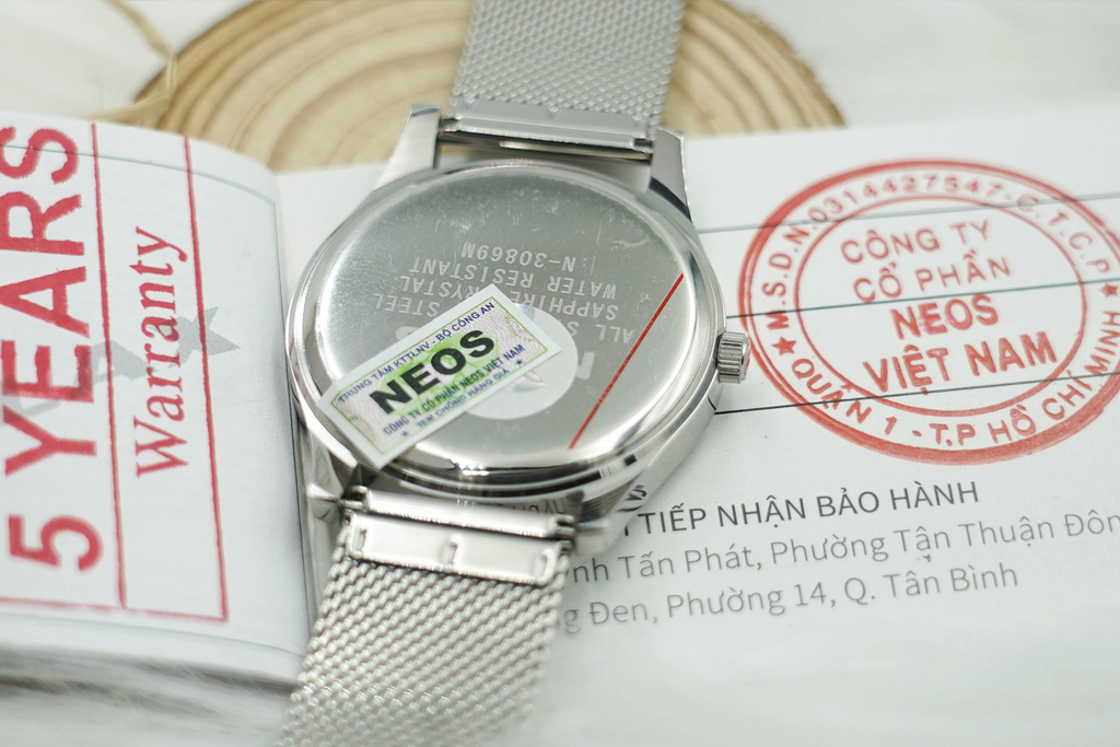 Đồng Hồ Nam Dây Lưới Neos N-30869M Sapphire Bảo Hành Chính Hãng 5 Năm