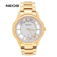 Đồng Hồ Nam Đẹp Neos N-30883M Dây Thép Vàng