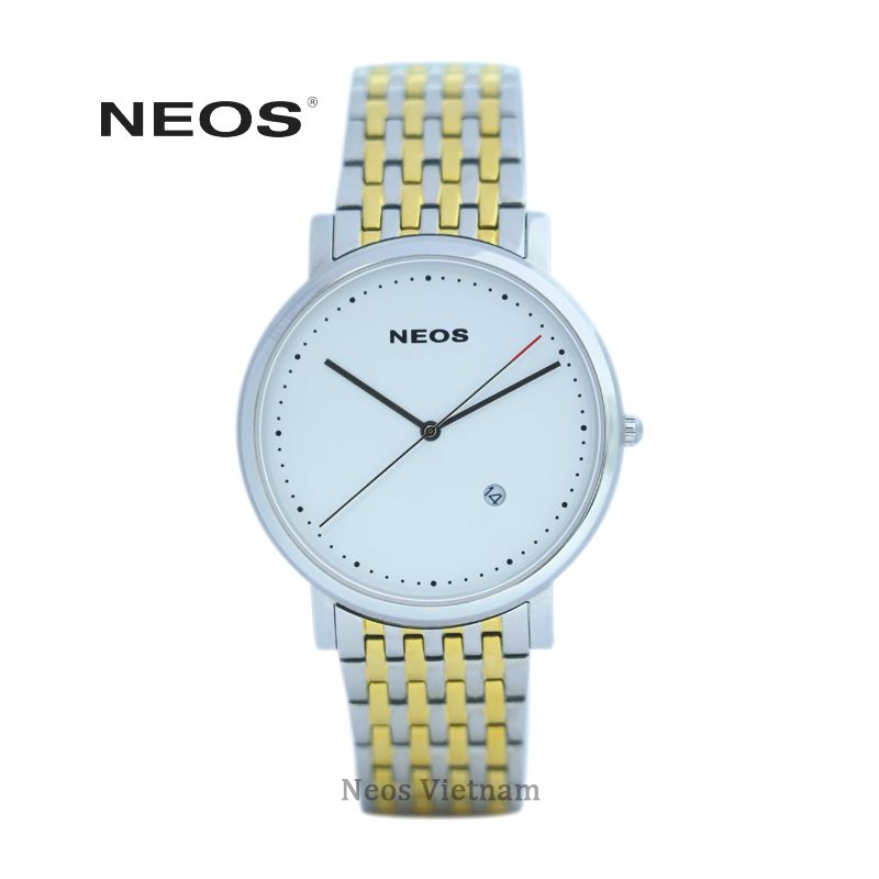 Đồng Hồ Neos N-30888G Nam Dây Thép Vàng