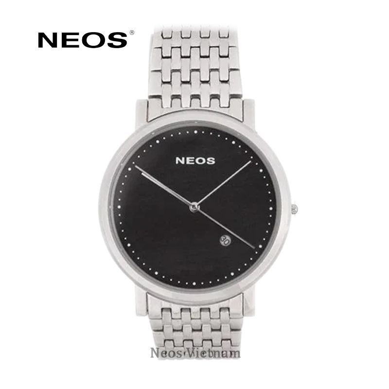 Đồng Hồ Neos N-30888G Nam Dây Thép Vàng