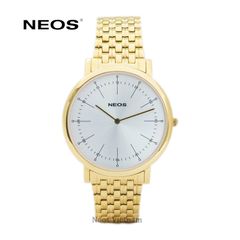 Đồng Hồ Nam Chính Hãng Neos N-30889M Sapphire Dây Thép Vàng