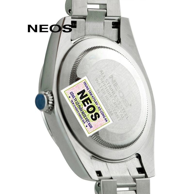 Đồng hồ Nam Neos N-30898AM Sapphire Dây Thép Bạc Phối Vàng