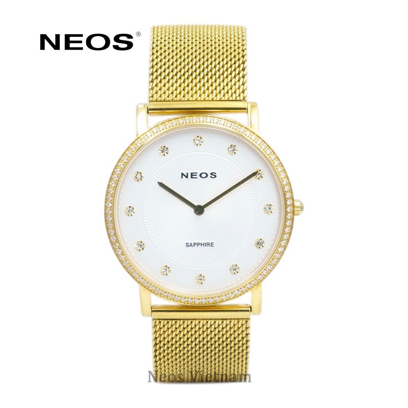 Đồng Hồ Neos N-40577AM Sapphire Dây Thép Lưới