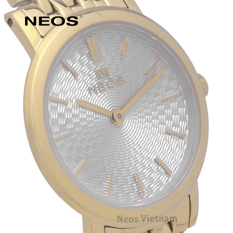 Đồng Hồ Nữ Neos N-40577L Dây Thép Vàng Sapphire