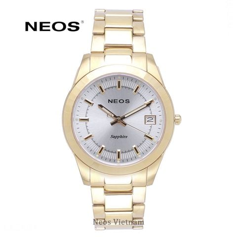 Đồng Hồ Nam Đẹp Neos N-40664M Dây Thép Vàng