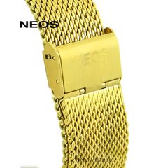 Đồng Hồ Neos N-40668M Sapphire Dây Lưới Thép Vàng