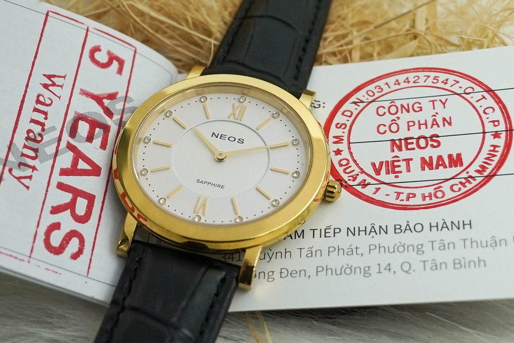 Đồng Hồ Dây Da Nam Neos N-40677M Sapphire Bảo Hành 1 Đổi 1