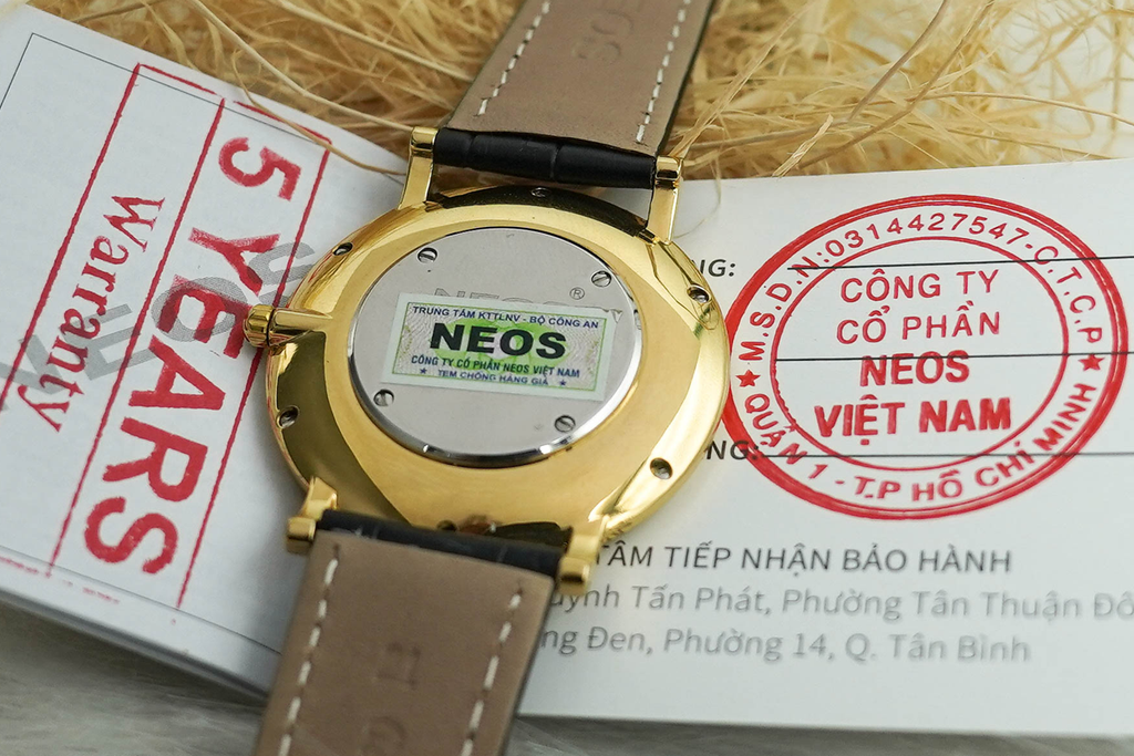 Đồng Hồ Dây Da Nam Neos N-40677M Sapphire Bảo Hành 1 Đổi 1