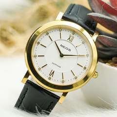 Đồng Hồ Dây Da Nam Neos N-40677M Sapphire Bảo Hành 1 Đổi 1