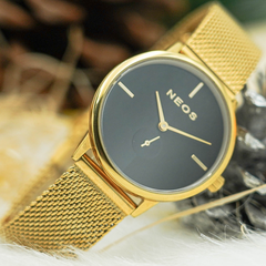 Đồng Hồ Nữ Dây Lưới Neos N-40679L Sapphire Chính Hãng