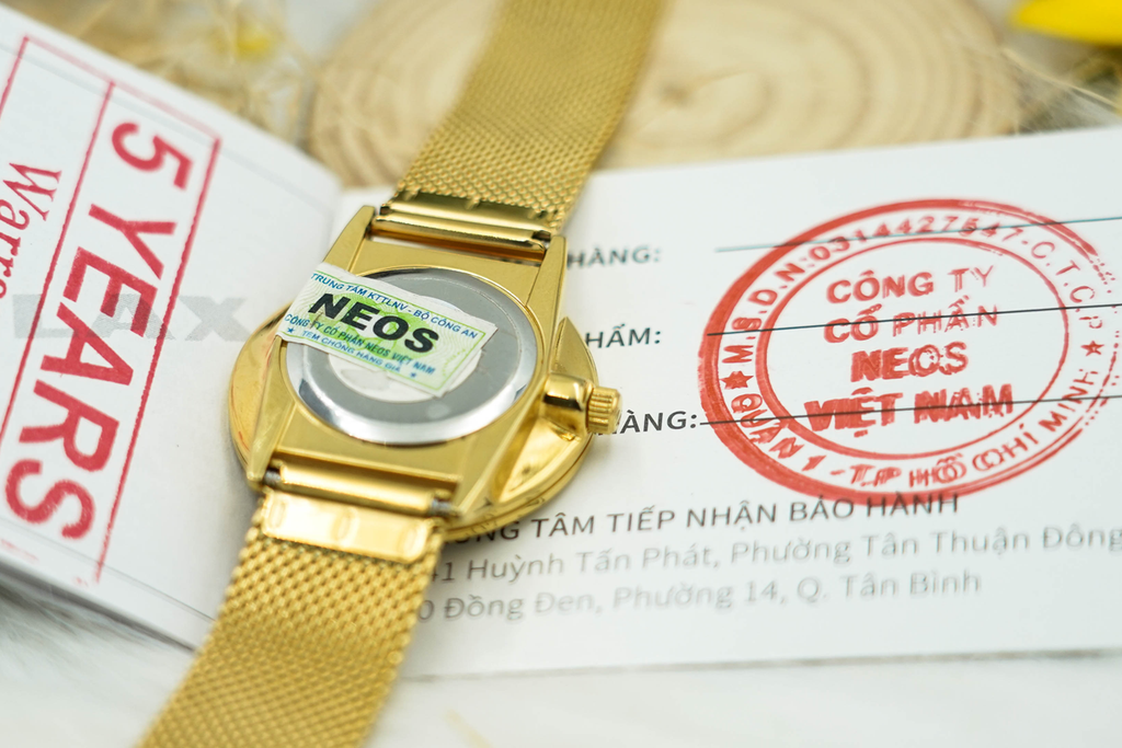 Đồng Hồ Nữ Dây Lưới Neos N-40679L Sapphire Chính Hãng