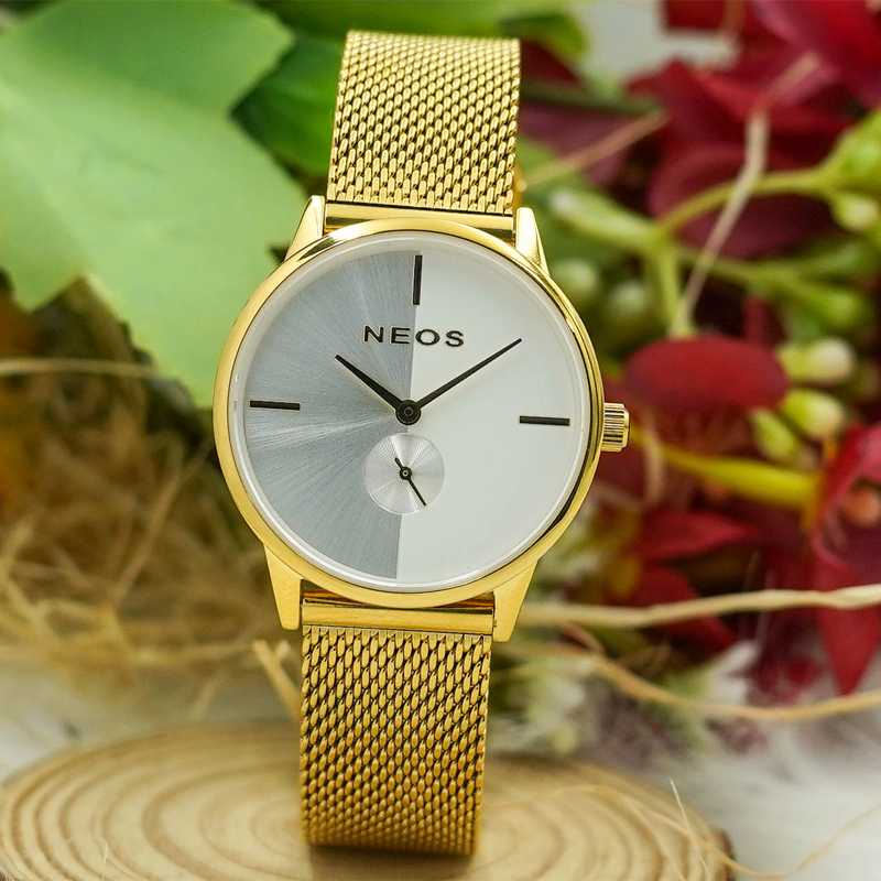 Đồng Hồ Nữ Dây Lưới Neos N-40679L Sapphire Chính Hãng