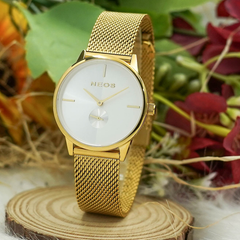 Đồng Hồ Nữ Dây Lưới Neos N-40679L Sapphire Chính Hãng
