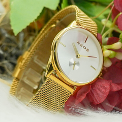 Đồng Hồ Nữ Dây Lưới Neos N-40679L Sapphire Chính Hãng