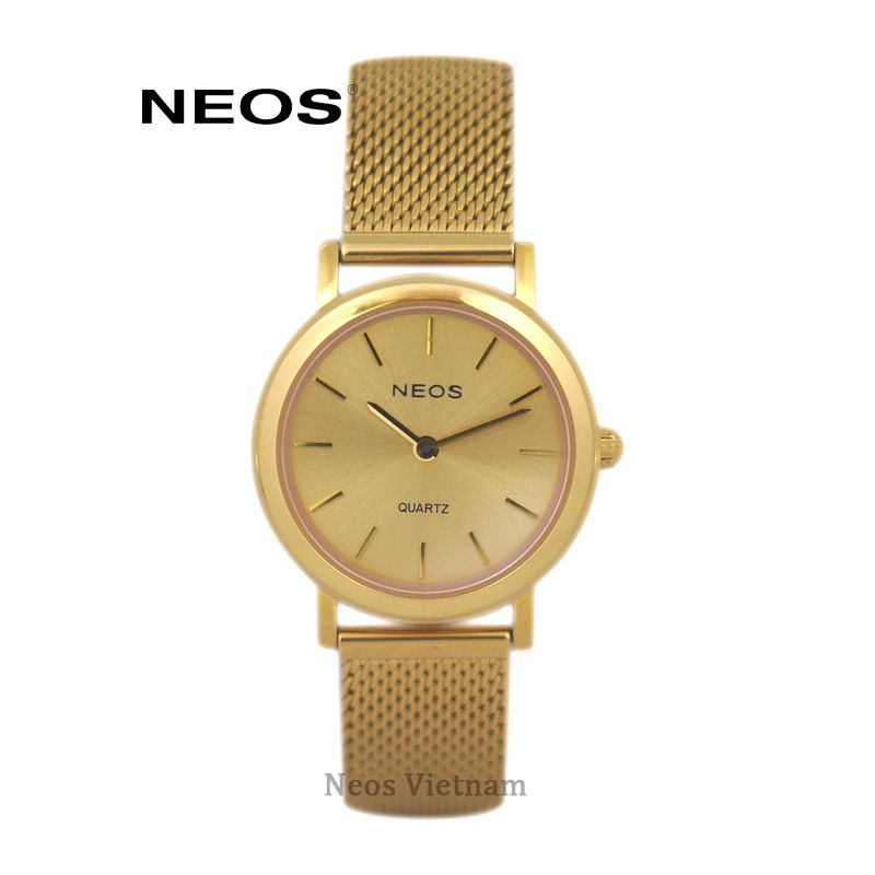 Đồng Hồ Nữ Đẹp Neos N-40685L Sapphire Dây Lưới Đen