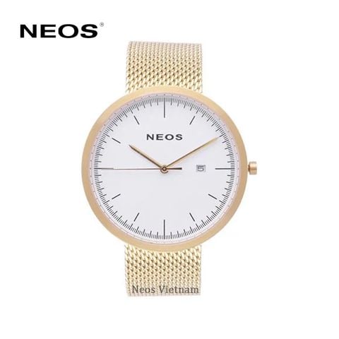 Đồng Hồ Neos N-40705M Dây Thép Lưới Vàng Sapphire