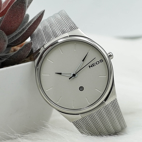Đồng Hồ Nam Đẹp Neos N-40713M Sapphire Dây Lưới