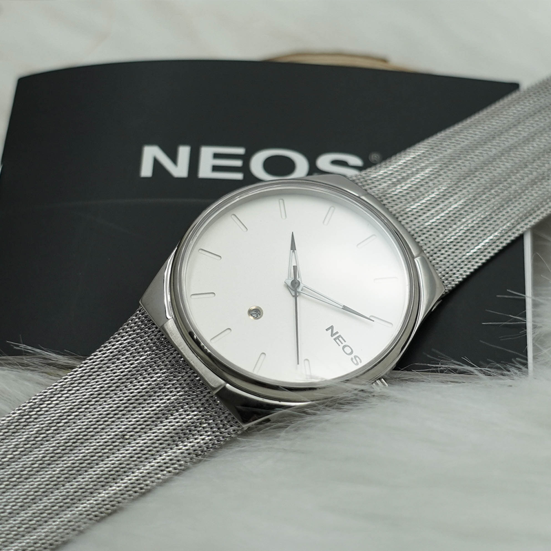 Đồng Hồ Nam Đẹp Neos N-40713M Sapphire Dây Lưới
