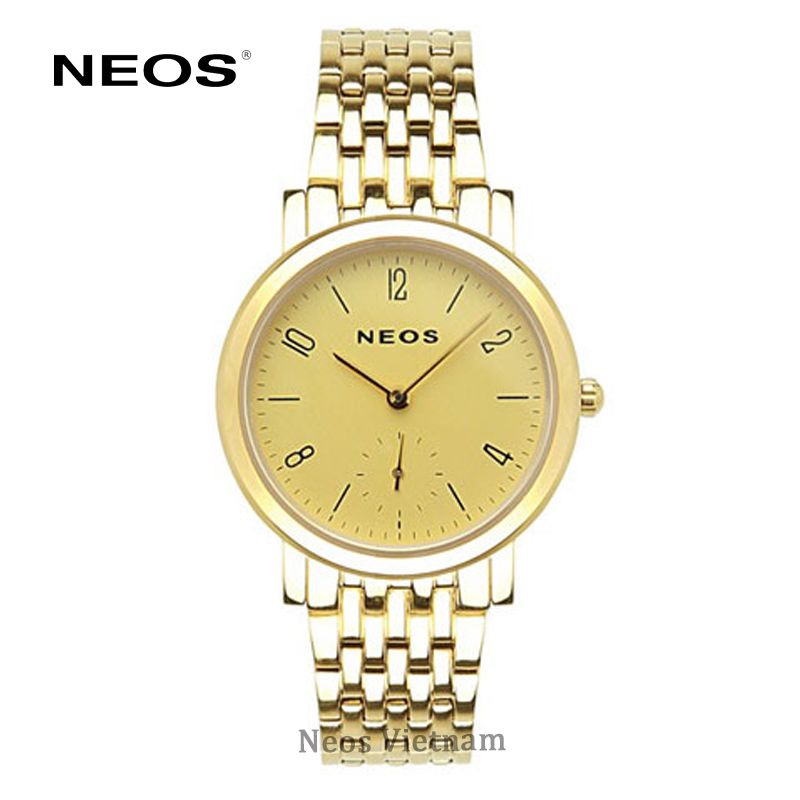 Đồng Hồ Nữ Giá Rẻ Neos N-40728L Sapphire Dây Thép Vàng