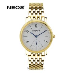 Đồng Hồ Nữ Giá Rẻ Neos N-40728L Sapphire Dây Thép Vàng