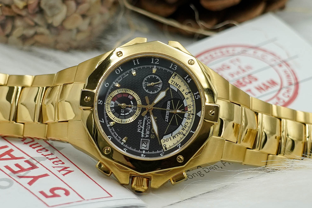 Đồng Hồ Nam Chronograph 6 Kim 3 Cốt Neos N-50516M Sapphire Dây Thép