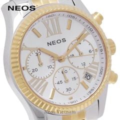 Đồng Hồ Nam Neos N-50547M Dây Thép Bạc Phối Vàng