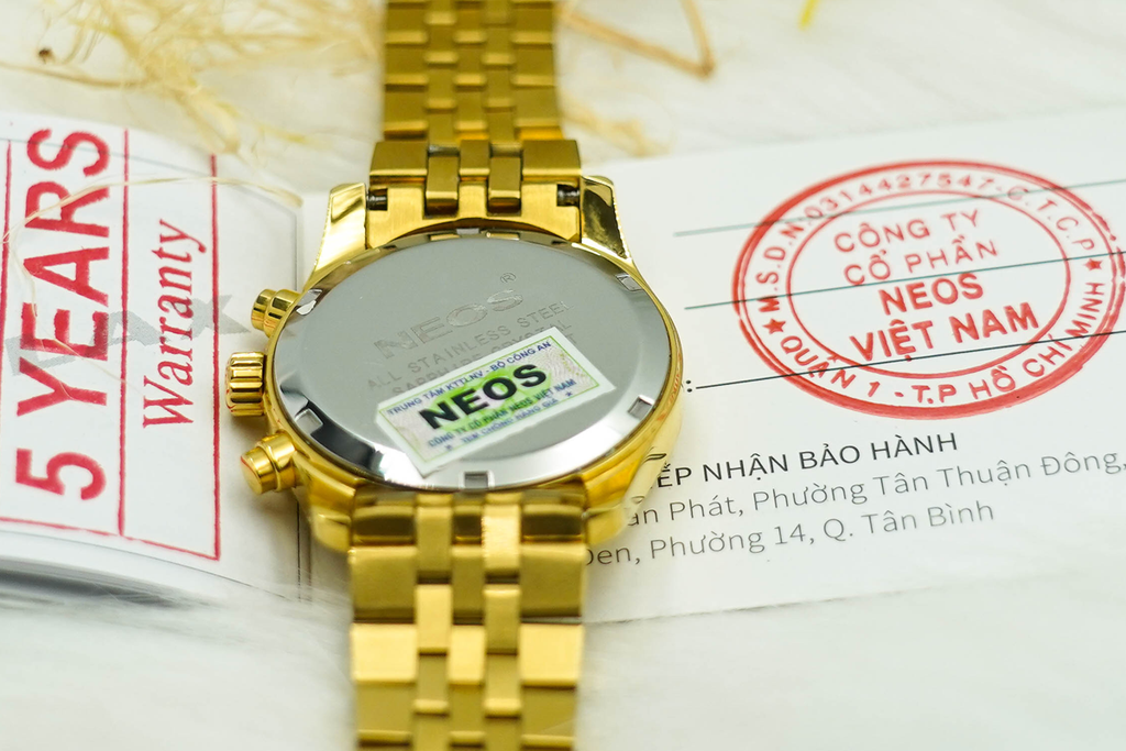 Đồng Hồ Nam Chronograph 6 Kim Neos N-50547M Sapphire Bảo Hành Chính Hãng 5 Năm