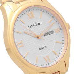 Đồng Hồ Neos N-30869M Nam Dây Thép Vàng