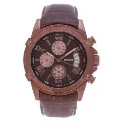 Đồng Hồ 6 Kim Nam Dây Da Neos N-40653M Sapphire Chính Hãng