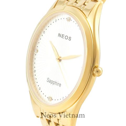 Đồng Hồ Nam Đẹp Neos N-40663M Sapphire Dây Thép Vàng