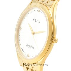 Đồng Hồ Nam Đẹp Neos N-40663M Sapphire Dây Thép Vàng