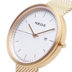 Đồng Hồ Neos N-40705M Dây Thép Lưới Vàng Sapphire