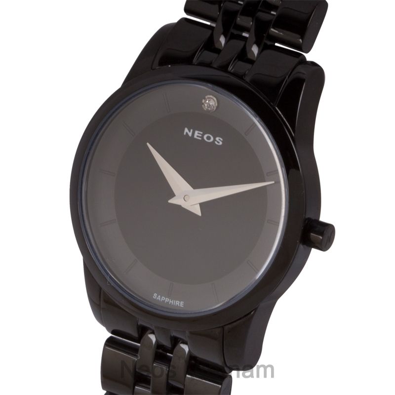 Đồng Hồ Nữ Neos N-30923L Sapphire Full Đen