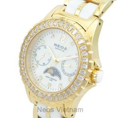 Đồng Hồ Neos N-20688AL Nữ Dây Sứ Sapphire Chính Hãng