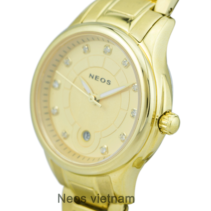 Đồng Hồ Nữ Đẹp Neos N-30864L Dây Thép Vàng