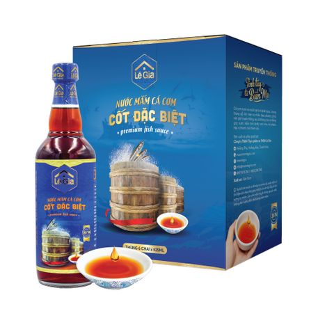  Nước mắm Cá Cơm - Cốt đặc biệt hiệu Lê Gia 525ml/chai 