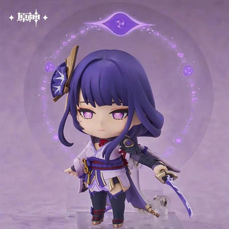 Figura Nendoroid Raiden Shogun Di Genshin Impact – Altezza 10 Cm, Plastica Pre-dipinta, Con Parti Opzionali
