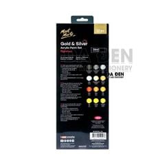 Màu Acrylic 12 Màu Gold and Silver Mont Marte 36ml