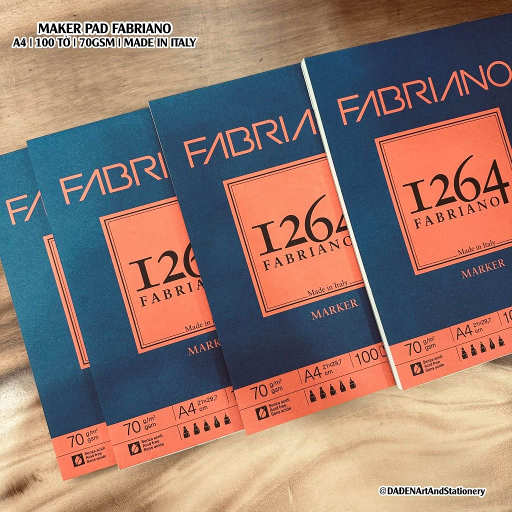 [DA ĐEN] Sổ Marker Pad A4 của hãng Fabriano cao cấp chống lem marker