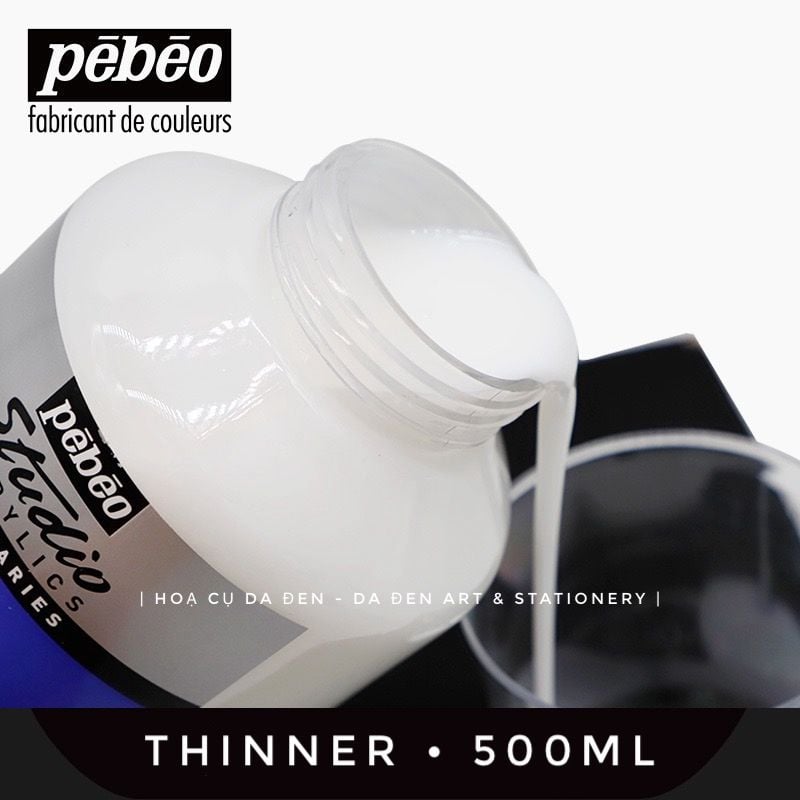 ￼Dung Môi Thinner Pha Loãng Và Chậm Khô Acrylic Pebeo 500ml