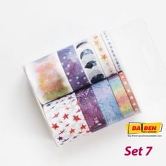 Washi Tape Bộ 10 Cuộn Phong Cách