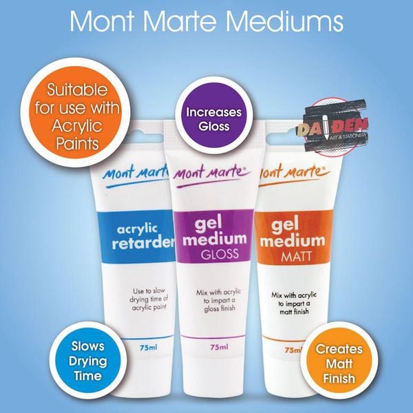 Dung Môi Pha Màu Acrylic Mont Marte | Dạng Tuýp 75ml