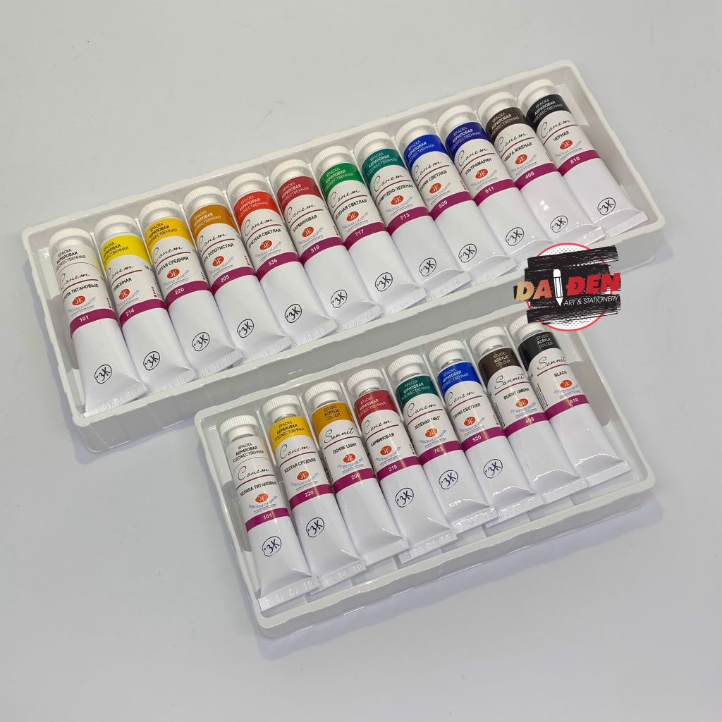 Màu Acrylic Sonnet Bộ 8 | 12 Màu x 10ml