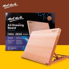[DA ĐEN] Bảng Vẽ Để Bàn Gỗ Sồi Mont Marte A3