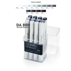 Bút Marker Cao Cấp Copic Sketch 12 Màu - Cool Gray (SK-12-CG)